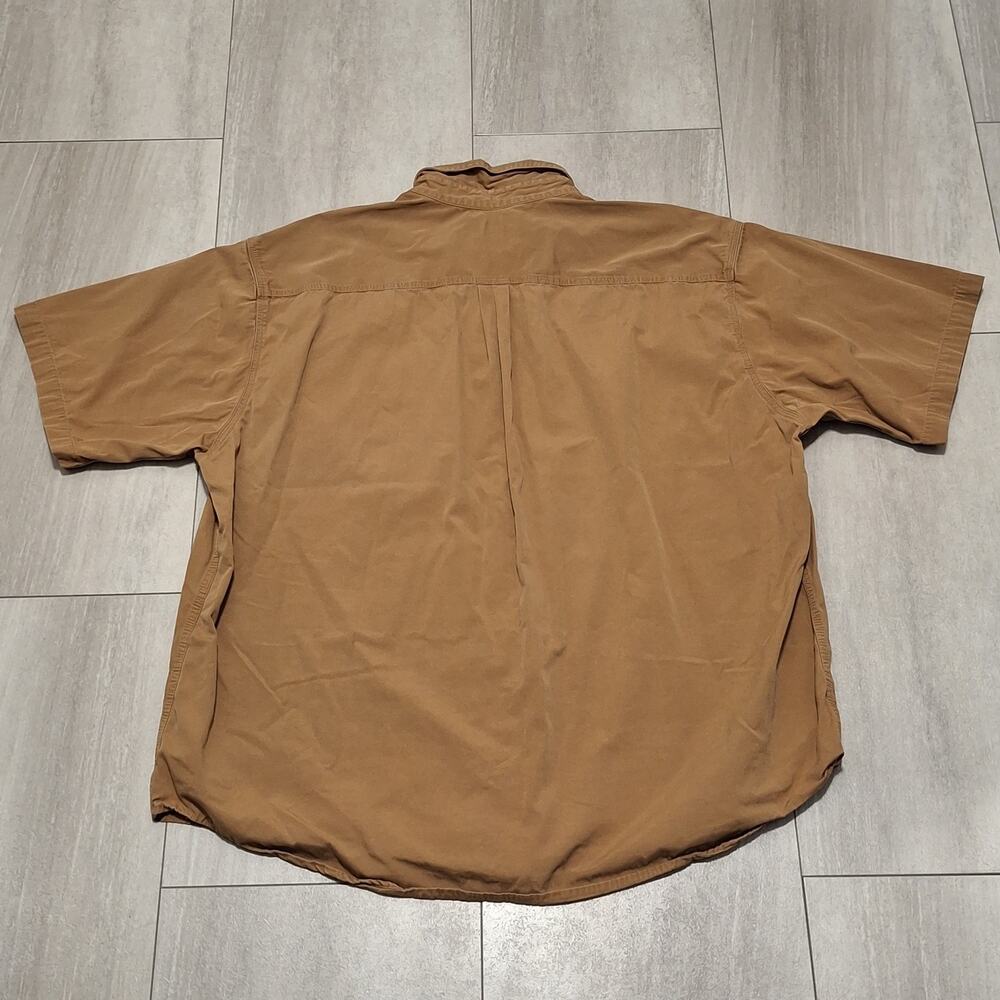 Carhartt Canvas Tradesman Shirt Mens 2XL Brown Short Sleeve Work S133 - Picture 4 of 8